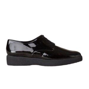 Robert Clergerie 'Feydo' Derby Lace Up Shoes Size 35 Black Patent Leather NEW*